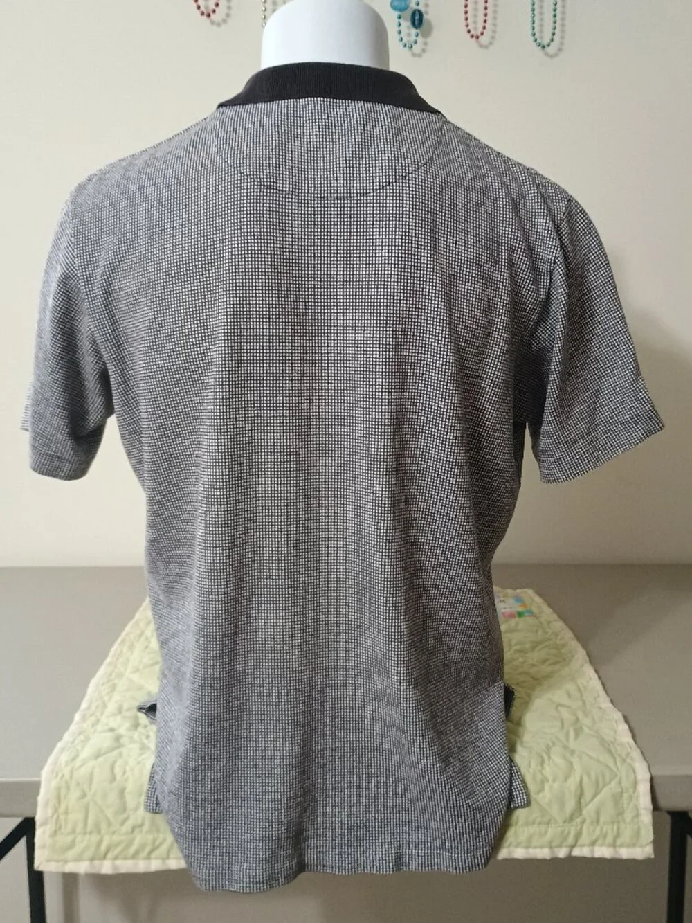 Polo Ralph Lauren Grid Polo Shirt Medium Black & White